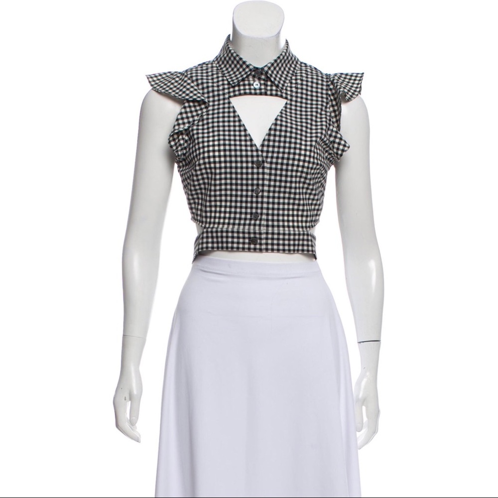 MARISSA WEBB Gingham Crop Top